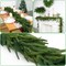 2 Pack Norfolk Pine Garland 9 FT Artificial Christmas Garland, Real Touch Dense Evergreen Greenery for Mantel, Table, Staircase, Fireplace, Indoor Outdoor Holiday Decorations